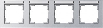 109425 Рамка E2 Алюминий 4-постовая Gira фото