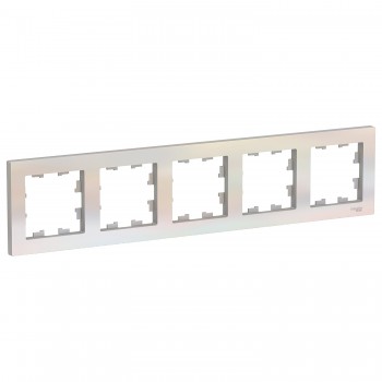 Рамка Жемчуг 5-постовая Systeme Electric (Schneider Electric) AtlasDesign ATN000405 фото