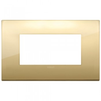19654.07 Рамка Arke Classic Золото 4 модуля Vimar фото