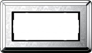 1002681 Рамка без перегородки Classix Art Хром / Хром 2-постовая Gira фото