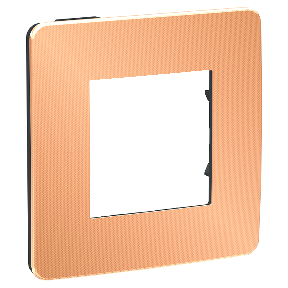 NU280258 Рамка Unica Studio Metal Медь / Антрацит 1-постовая Schneider Electric фото