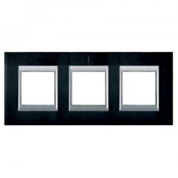HA4802/3XS Рамка Axolute Квадрат Антрацит 2+2+2 модуля вертикальная Bticino фото