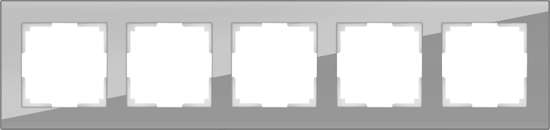 

WL01-Frame-05 Рамка на 5 постов (серый,стекло) Favorit Werkel a030779, Favorit WL01-Frame-05 a030779