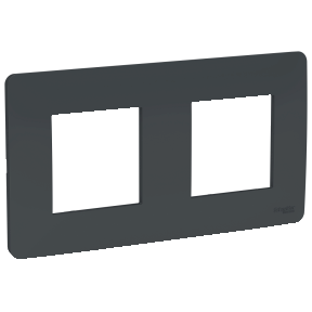 NU200454 Рамка Unica Studio Антрацит 2-постовая Schneider Electric фото