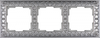 Рамка на 3 поста, матовый хром Antik Werkel a046427 WL07-Frame-03 фото