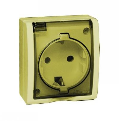 

1594445-031 Розетка с заземлением Schuko, с крышкой полупрозрачной, IP54, 16А 250В, винтовой зажим, S15 Aqua, сл Simon 15 Aqua, 1594445-031