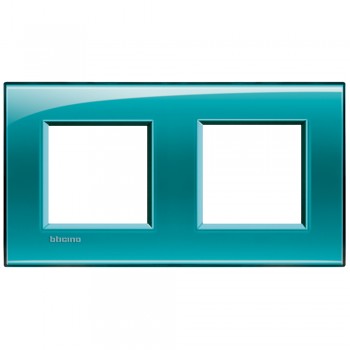 LNA4802M2VD Рамка LivingLight Квадрат Зеленый 2+2 модуля Bticino фото
