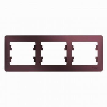 Рамка Баклажановый 3-постовая Systeme Electric (Schneider Electric) Glossa GSL001103 фото