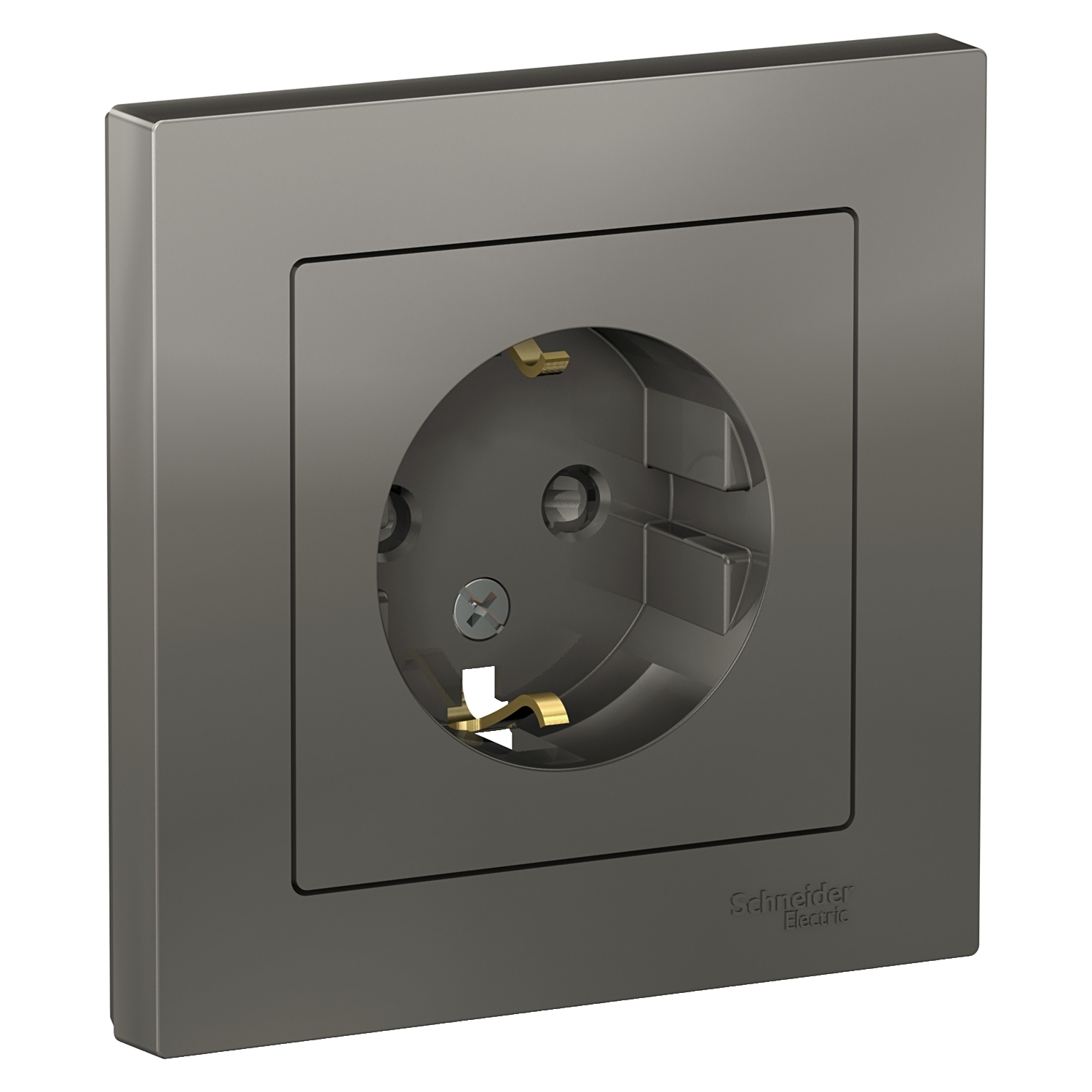 

ATN000944 Atlasdesign Розетка с заземлением со шторками, 16А, в сборе, Сталь Schneider Electric, Atlasdesign ATN000944