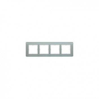 10146079 Рамка Q.7 Полярная белизна 4-постовая Berker фото