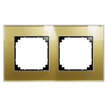 MTN4020-3241 Рамка M-Elegance Золото 2-постовая Merten фото