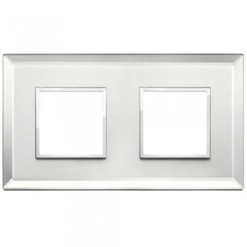 21643.72 Рамка Eikon Evo Серебряный лед 4 модуля Vimar фото