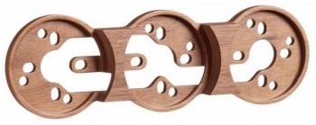 33813822 Рамка 3-ная узкая накладной монтаж, дерево орех Fontini DO фото