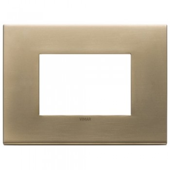 22653.85 Рамка Eikon EXE Античное золото 3-модульная Vimar фото