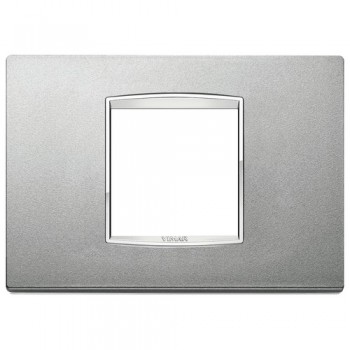 20652.C13 Рамка Eikon Chrome Classica Серебро матовое 2 модуля Vimar фото