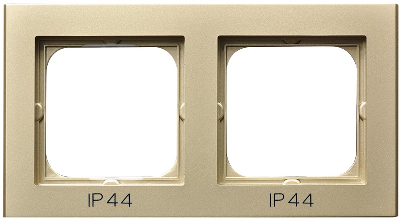 

RH-2R/39 Рамка Ospel Sonata Шампанский золотой 2-постовая для выключателя IP-44, RH-2R/39