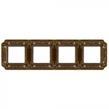 FD01364PBCL Рамка Firenze Bright Patina 4-постовая Fede фото