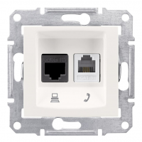 

SDN5100147 Телеф.+компьют. розетка, бежевый Schneider Electric, Sedna SDN5100147