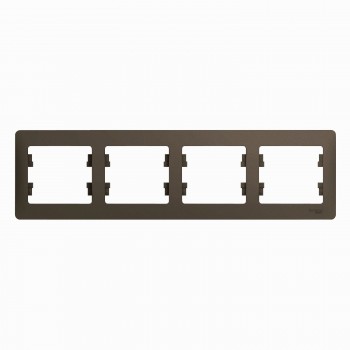 Рамка шоколад 4-постовая Systeme Electric (Schneider Electric) Glossa GSL000804 фото