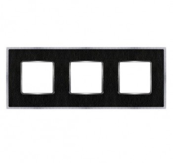 FD01443MCB Рамка Belle Epoque Tapestry Monalisa / Bright chrome 3-постовая гор/верт. Fede фото