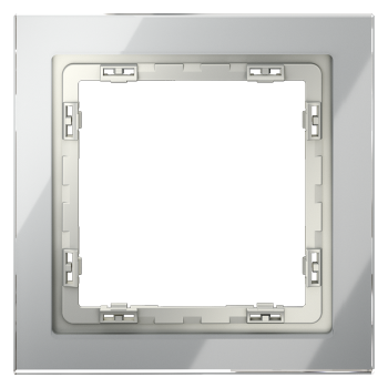 Рамка на 1 пост, сталь, стекло Voltum S70 VLS110105 фото