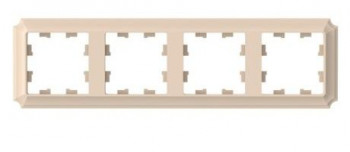 4-постовая рамка песочный Systeme Electric (Schneider Electric) AtlasDesign Antique ATN101204 фото