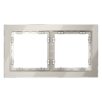 Рамка на 2 поста, кашемир, стекло Voltum S70 VLS110203 фото