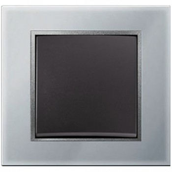 10116414 Рамка B.7 Алюминий, стекло 1-постовая Berker фото