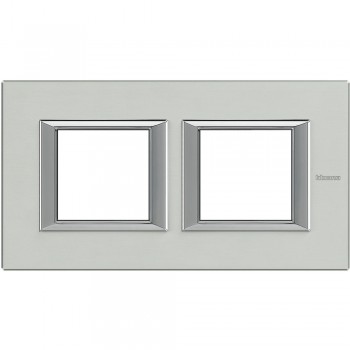 HA4802M2HXC Рамка Axolute Квадрат Алюминий 2+2 модуля Bticino фото