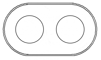 30802002 Рамка накладная Venezia Oval Натуральное дерево 2-постовая Fontini фото