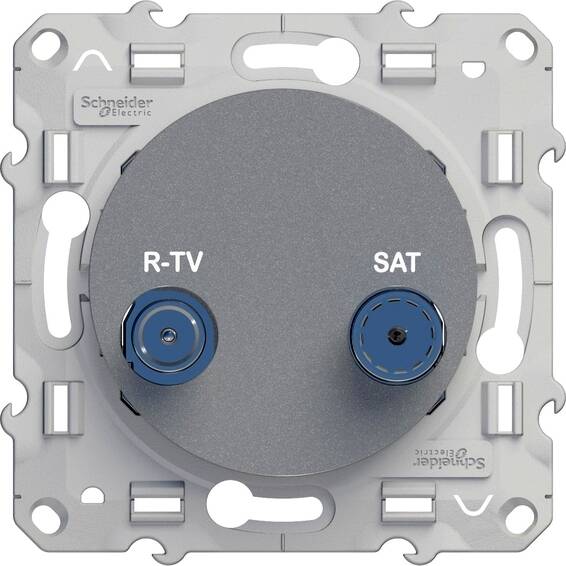 

S53R456 R-TV\SAT проходная алюминий Odace Schneider Electric, Odace S53R456
