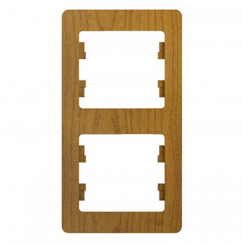 Рамка дерево дуб вертикальная 2-постовая Systeme Electric (Schneider Electric) Glossa GSL000506 фото
