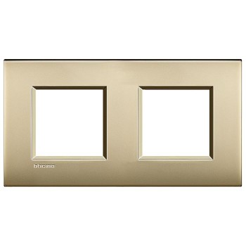 LNE4802M2OF Рамка LivingLight Air Золото матовое 2+2 модуля Bticino фото