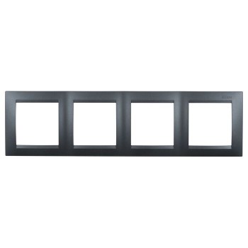 1500640-038 Рамка универсальная, 4 поста, графит Simon 15 фото