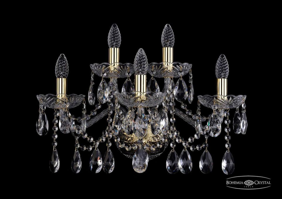 

Бра Bohemia Ivele 1413B/3+2/200/XL/G, Золотой, 1413 1413B/3+2/200/XL/G