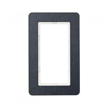 13096030 Рамка с большим вырезом Q.7 Натуральный сланец 2-постовая вертикальная Berker фото