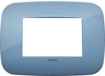 19683.86 Рамка Arke Round Синий 3-модульная Vimar фото