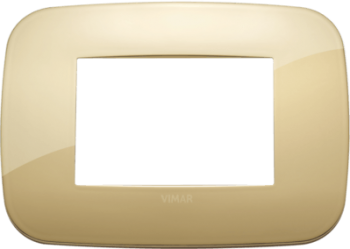 19683.27 Рамка Arke Round Золото 3-модульная Vimar фото