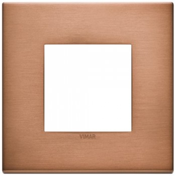 22642.86 Рамка Eikon EXE Медь сатиновая 2-модульная Vimar фото