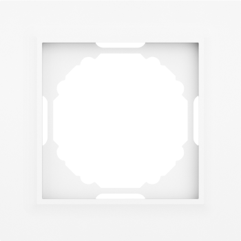 Рамка 1-я, глянцевый белый Donel A07 WAVE DEW21103 фото