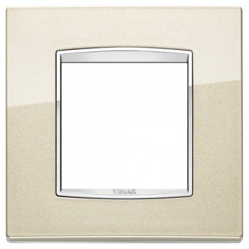 20642.C07 Рамка Eikon Chrome Classica Шампань металлик 2 модуля Vimar фото