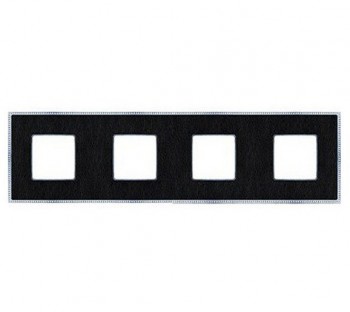 FD01444MCB Рамка Belle Epoque Tapestry Monalisa / Bright chrome 4-постовая гор/верт. Fede фото