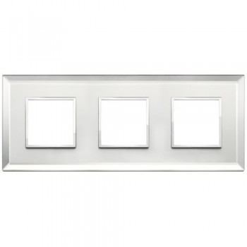 21644.72 Рамка Eikon Evo Серебряный лед 6 модулей Vimar фото