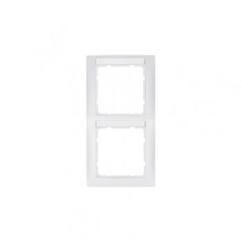 10129919 Рамка с полем для надписей S.1 Полярная белизна матовый 2-постовая вертикальная Berker фото