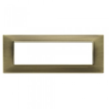 14657.76 Рамка Plana Античная латунь 7 модулей Vimar фото