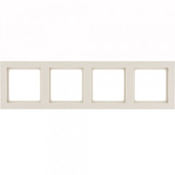 10146092 Рамка Q.3 Белый с эффектом бархата 4-постовая Berker фото