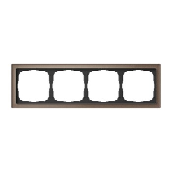 Рамка 4 поста органическое стекло мокко Systeme Electric Artgallery pure GAL320604 фото