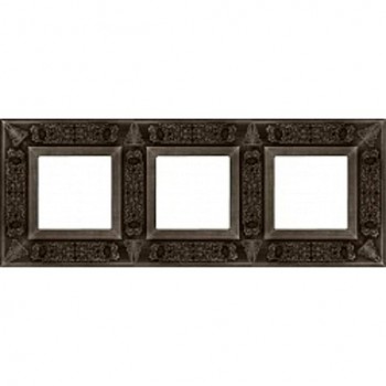 FD01413AS Рамка Granada Antique Silver 3-постовая Fede фото
