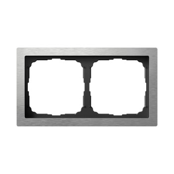 Рамка 2 поста металл алюминий Systeme Electric Artgallery pure GAL312102 фото