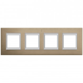 HA4802/4NX Рамка Axolute Квадрат Титан 2+2+2+2 модуля вертикальная Bticino фото